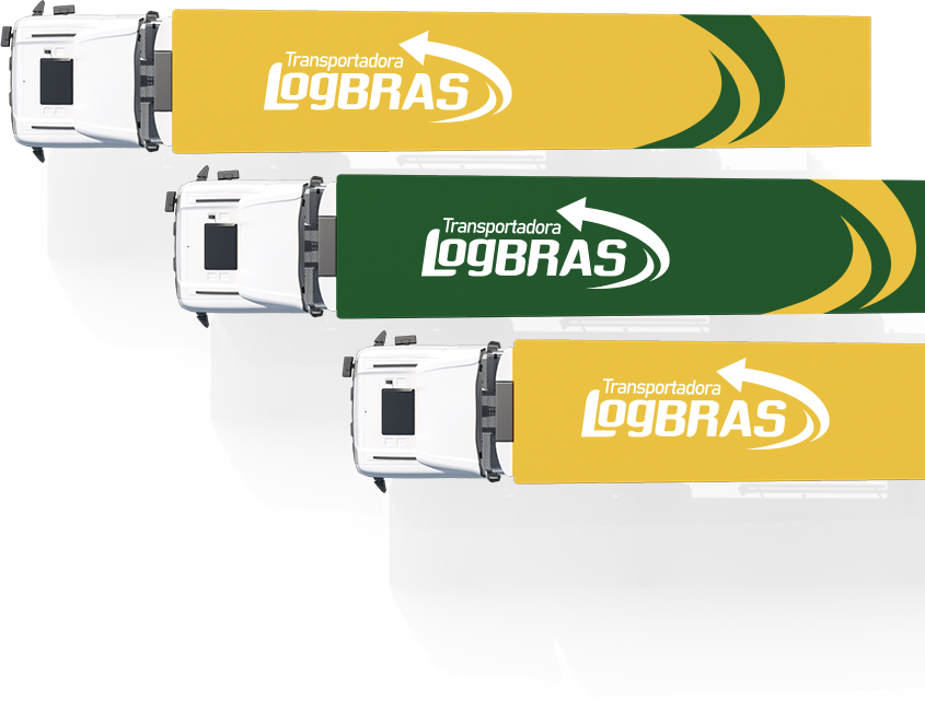 Caminhões com a logo da logbras